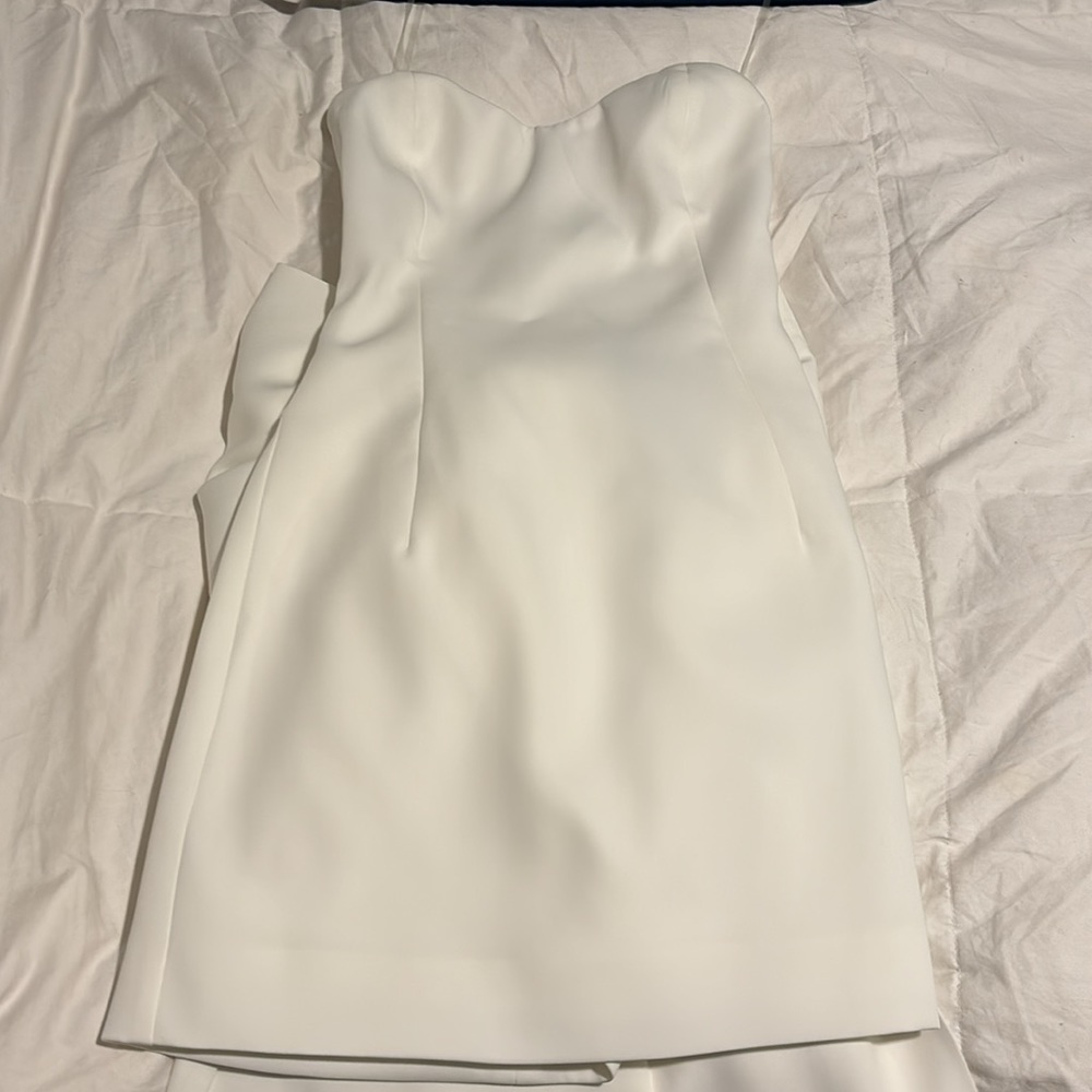 Meshki Meredith strapless bow mini dress white size XS never worn!!!